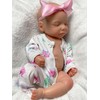 Aniiyy 10 Inch Silicone Newborn Baby Doll, Open Mouth Lifelike