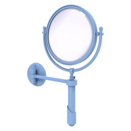 Allied Brass TRM-8/3X-FTB Tribecca Collection Wall Mounted Make-Up Mirror 8 Inch Diameter with 3X Magnification, Flat Troll Blue