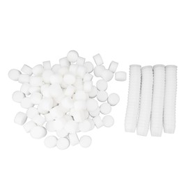 100 Set Hydroponic Grow Baskets Sponges Circular Planting Baskets Plant Growth Sponges White