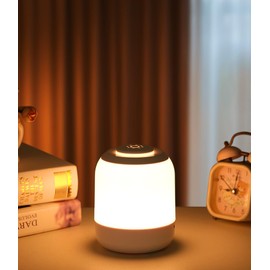 BACION Baby Night Light for Kids with 3 Colors Changing & Dimming Function, Touch Control, Up to 20H, charging less than 2.5h，Long duration time/LED, Pink Light