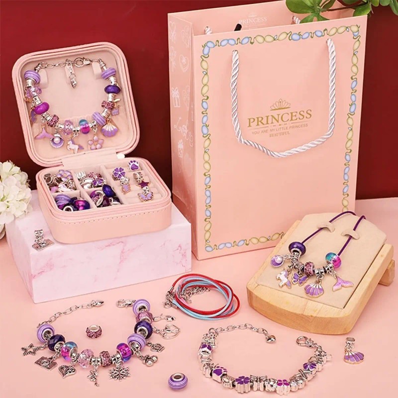 Kit Para Hacer Pulseras, Suministros Para Hacer Joyas,violet