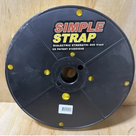 Simple Strap Self-Gripping 100ft x 2mm Thick Rubber Tie Down Straps Yellow Roll