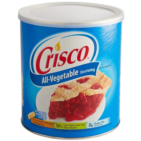 Crisco, All Vegetable Shortening, Original, 48oz Container (Pack of 2)