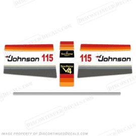 Discontinued Decals Fits Johnson 1978 115hp V4 Decals