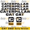 Cat D6D, Cat D7G, Cat D8H Early Version Decal Set.