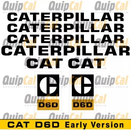Cat D6D, Cat D7G, Cat D8H Early Version Decal Set. Early Cat Dozer Decals