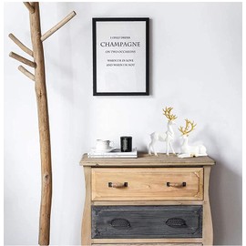 EIUY Nordic Style Origami Elk,Resin Sitting Standing Deer Statues, Creative Craft Reindeer Figurines，Ornaments Living Room TV Cabinet Wine Cabinet Gifts for Home Decoration One Pair (Black)