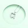 VCCWYQK Cremation Jewelry Glass Heart Urn Necklace for Ashes Stainless