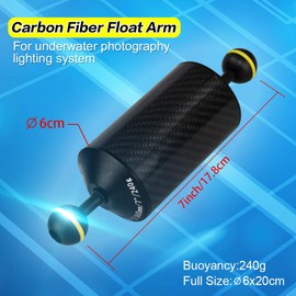 Sea frogs Carbon Fiber Dual Balls Float Arm Underwater Photography Buoyancy System (GA5)