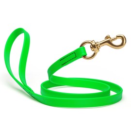 Viper Biothane K9 Working Dog Leash Waterproof Lead for Tracking Training Schutzhund Odor-Proof Long Line with Solid Brass Snap for Puppy Medium and Large Dogs 6ft, Tropical Green