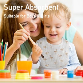 Muslin Baby Drool Bibs for Unisex Boys Girls, 10 Pack Soft Cotton Baby Bib for Teething Drooling, Essentials Shower Gift (10, Brown)