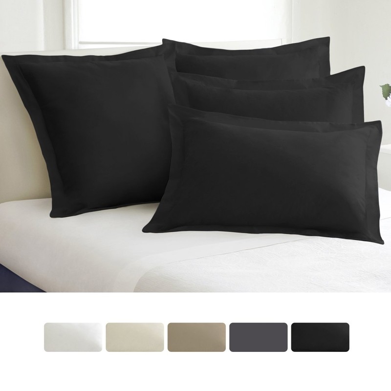 Today’s Home Pillow Shams Soft Microfiber Tailored Classic Styling, Standard,