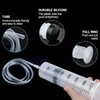 Large Capacity Plastic Syringe with 1m Tube, Reusable Plastic Syringe
