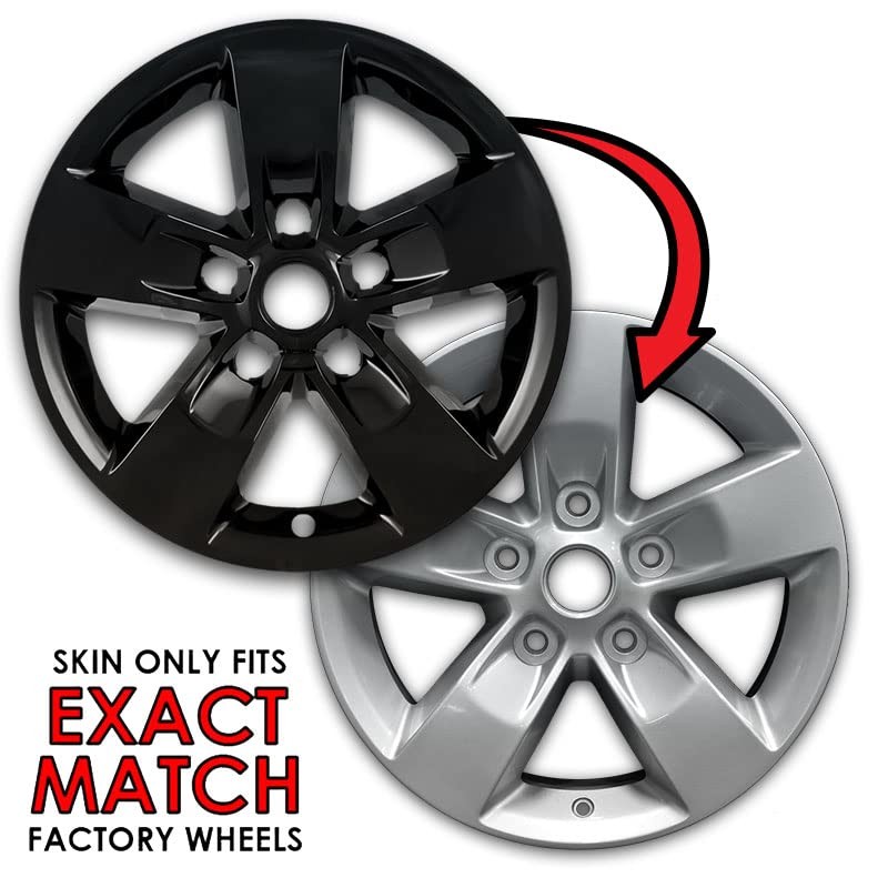 17" 4pc Gloss Black Wheel Skins (Set of 4) for