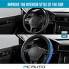 PIC AUTO Steering Wheel Cover, Blue Thick Rhombic Foam and