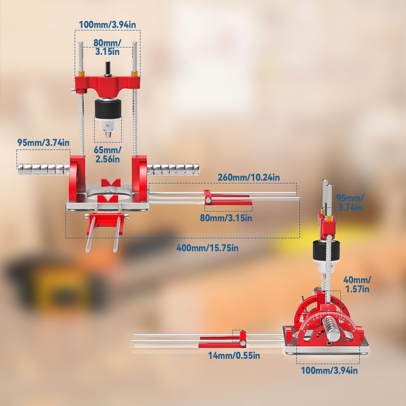 Aepiraza Portable Multi-Angle Drill Guide, Precision Multi-Angle Drill Guide for