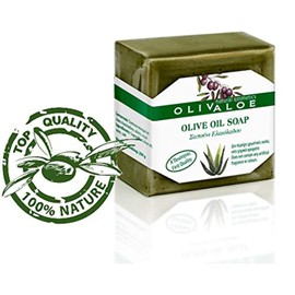 OLIVALOE 00196 Handmade Traditional Olive Oil Soap 200 g, Natural Cosmetics