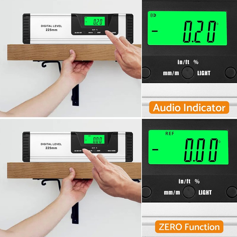 Neoteck 10 Inch Digital Level and Protractor with V-Groove Magnetic