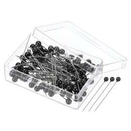 PATIKIL Sewing Pins, 200 Pcs 1.5 Inch Straight Pin with Plastic Pearlized Ball Head for Fabric Decorative Jewelry DIY Craft Sewing Project, Light Pink