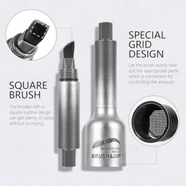 Lapiz De Cejas Gel Para Cejas Angled Brush & Dip,Pincel Líquido Para Cejas, Cejas Maquillaje Cejas Lápices Para Cejas A Prueba De Manchas, Crea Cejas De Aspecto Natural (C)