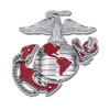 Elektroplate Marines Premium Anchor Red Chrome Auto Emblem