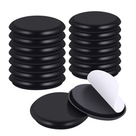 Ezprotekt 16 Pack 2-3/8" Self-Stick Round Carpet Furniture Sliders Furniture Moving Slider for Carpet, Heavy Duty Self-Adhesive Furniture Movers Moving Pads Chair Glides for Carpet (Round, Black
