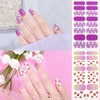 Pegatinas Autoadhesivas para Uñas, 8 Hojas de Tiras de Esmalte