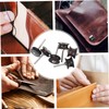jojofuny 6 Pack Leather Burnishing Tool Set Ebony Slicker for
