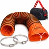 8 Inch Flexible PVC Duct Hose, 25 FT Orange Exhaust