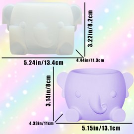 Silikonform Blumentopf Gießform Elefant Silikon Gießformen Tiere Epoxidharz DIY Sukkulenten Pflanzgefäße Handwerk Harzform