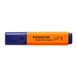 STAEDTLER Textsurfer Classic Highlighter, Orange, Large Ink Memory, Long Marking Performance and Life, Dries in Seconds, Chisel Tip 1-5 mm, 10 Highlighters, 364 C-400