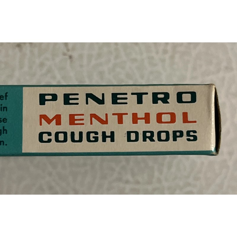 Penetro Vintage Unopened Penetro 6 Cent Cough Drop Box Sealed