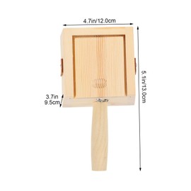 FOMIYES Natural Bamboo Moxibustion Box Home Use Non-painted Handle Iron Plate Anti-scald Single Column Box for Therapy