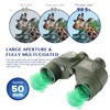 AOMEKIE 10X50 Marine Binoculars Waterproof with Rangefinder Compass for Hunting
