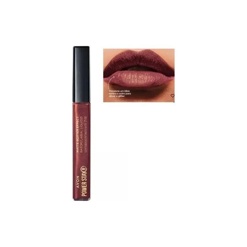 Labial Liquido Power Stay Russet Shock Matte Glitter Effect