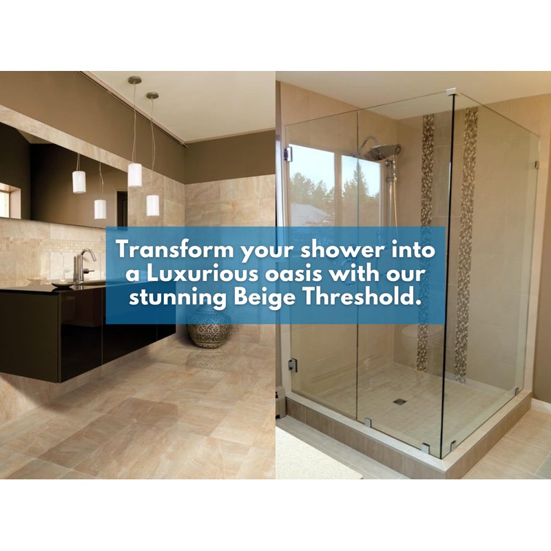 Threshold.Shop Custom Size | Beige Engineered Marble Threshold | Shower