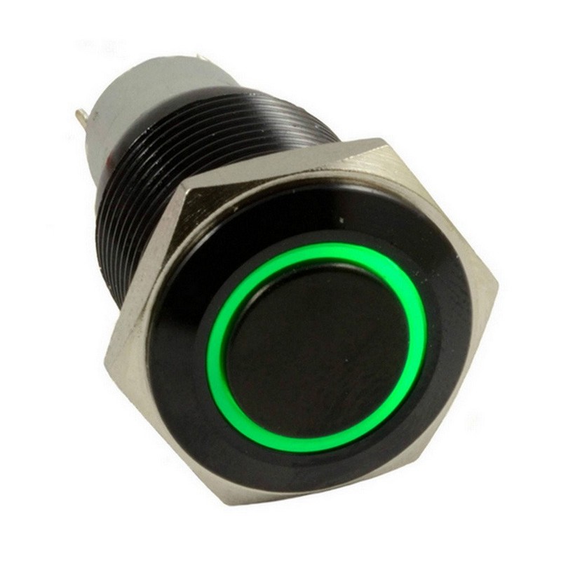 E Support 16mm 12V 3A Car Green LED Light Angel