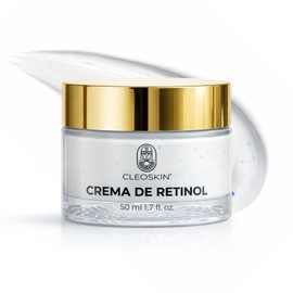CLEOSKIN Crema Facial Retinol 0.3 con Vitamina E en Microesferas - Reduce Arrugas, Hidratante Profunda para Piel Madura - Textura Ligera 50ml.        