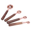 4pcs Rose Gold Measuring Cup with Scale Stainless Steel Measuring