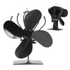 4 Blade Fireplace Fan Aluminium Alloy Heat Powered High Temperature
