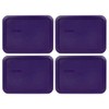 Pyrex 7210-PC 3-Cup Plum Purple Food Storage Replacement Lid (4-Pack)