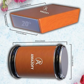 AMAZOFY Knife Sharpener Tool, Rolling Knife Sharpener Kit, Knife Sharpening with Diamonds and Ceramic for Steel of Any Hardness, Kitchen Knife Sharpener with Adjustable 15 & 20° Magnetic Angle Base