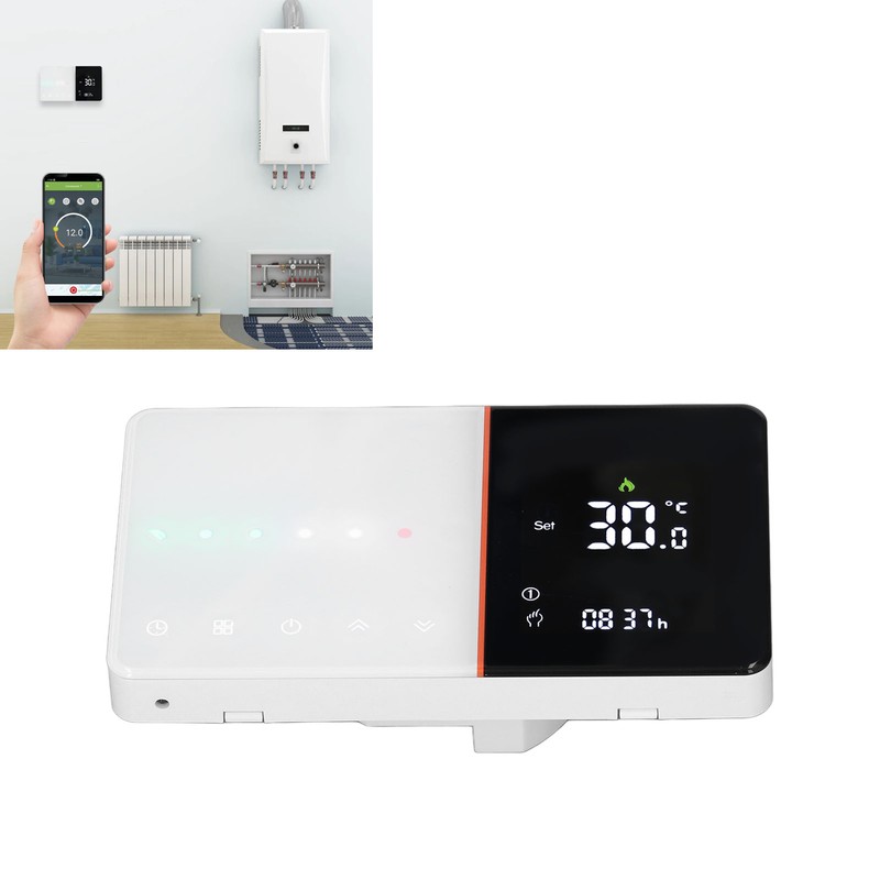 Thermostat with WIFI Voice Control Timed Programmable Slider LCD Negative