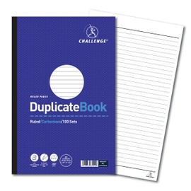 Challenge Large Duplicate Book, Carbonless, 100 Pages, 1 pack, A4 (297 x 195 mm)