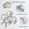 CHRORINE 50 Pack Keychain Rings for Crafts and Open Jump