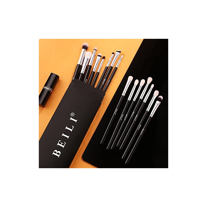 BEILI Juego de brochas de maquillaje de ojos 15 piezas