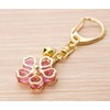 Matsumi Kogei Sakura Keychain Crystal Gold Frame 0.8 x 2.6