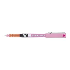Pilot V5 Hi-Tecpoint Rollerball Pen Needle Tip 0.5 mm Pack of 12 Liquid Ink Pinkaa