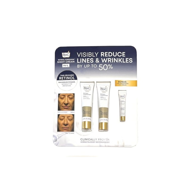 RoC Retinol Correxion Night Cream, 1.43 Fl Oz (Pack of