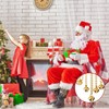 Suncalla 2 Pcs Christmas Santa Claus Boots Brass Bells